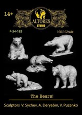 ALTORES STUDIO BEARS set scala 60 mm resina