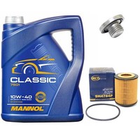 MotoröL Set 10W-40 5 Liter + ÖLfilter + ÖLablassschraube FüR Opel Vectra B Astra