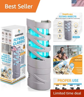 Indoor Fly Trap Plastic UV Light Gnat Mosquito Moth Bug Catcher 3.54''