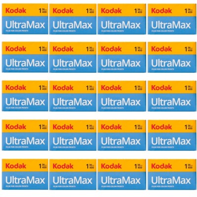 20 Rolls Kodak UltraMax 400 36 Exposure 35mm Color Negative Film