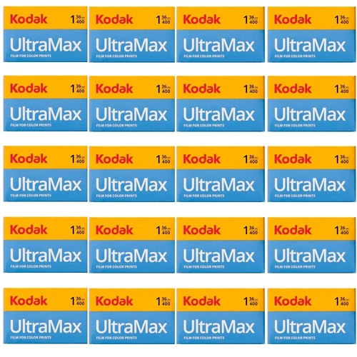 20 Rolls Kodak UltraMax 400 36 Exposure 35mm Color Negative Film