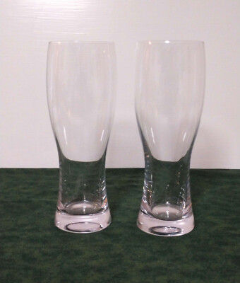 Set of 2 Signed Lenox ''Tuscany Classics''  22 oz Wheat Beer Glasses - 8 3/8''