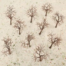 10pcs Brown Model Bare Trunk Tree Plastic 11cm Train Railway Scenery HO OO scale