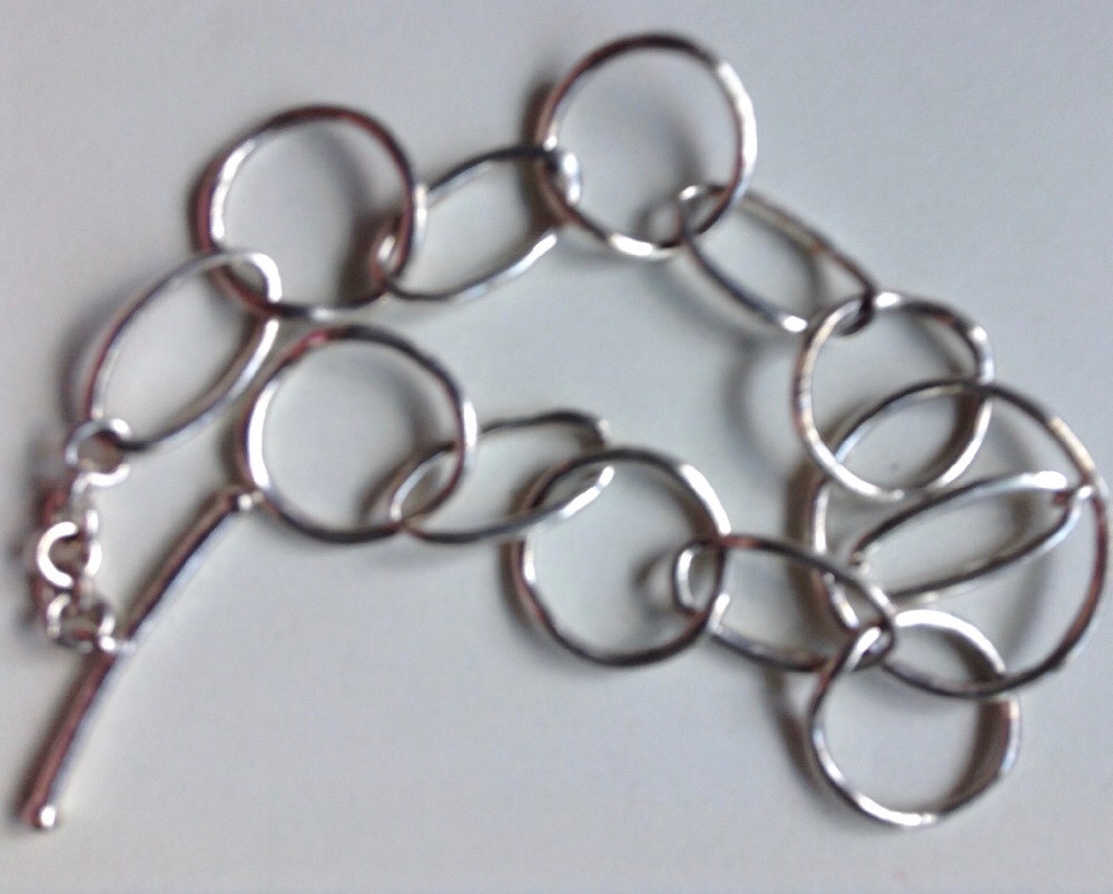 Modernist Discs Round Unique Toggle Sterling Silv… - image 7