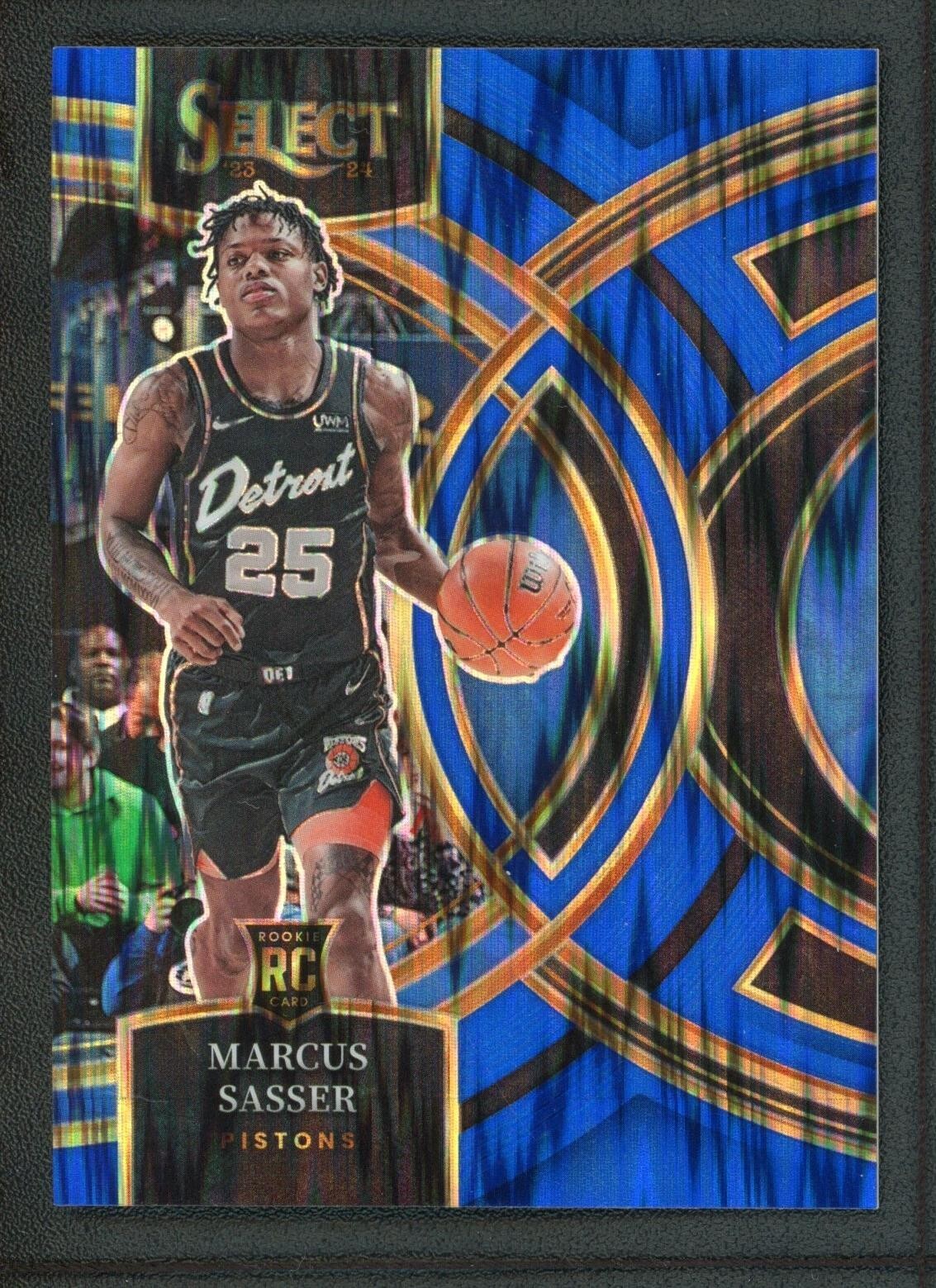 2023-24 MARCUS SASSER 63/99 PANINI SELECT PREMIER LEVEL FLASH BLUE ROOKIE RC