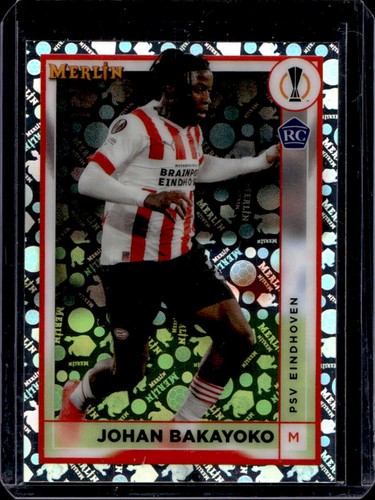 2022 Topps Merlin Chrome UEFA Johan Bakayoko RC Vintage Refractor #108