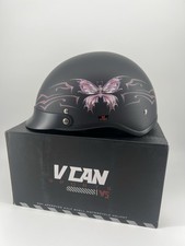VCAN V5 Cruiser  Half Face Motorcycle Helmet ...