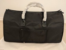 NOBL Travel Fold-n-Go Duffel (Black Nylon Foldable Travel Garment Bag)