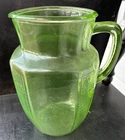 Anchor Hocking Princess Green Pitcher Uranium 60 Oz Depression Glass