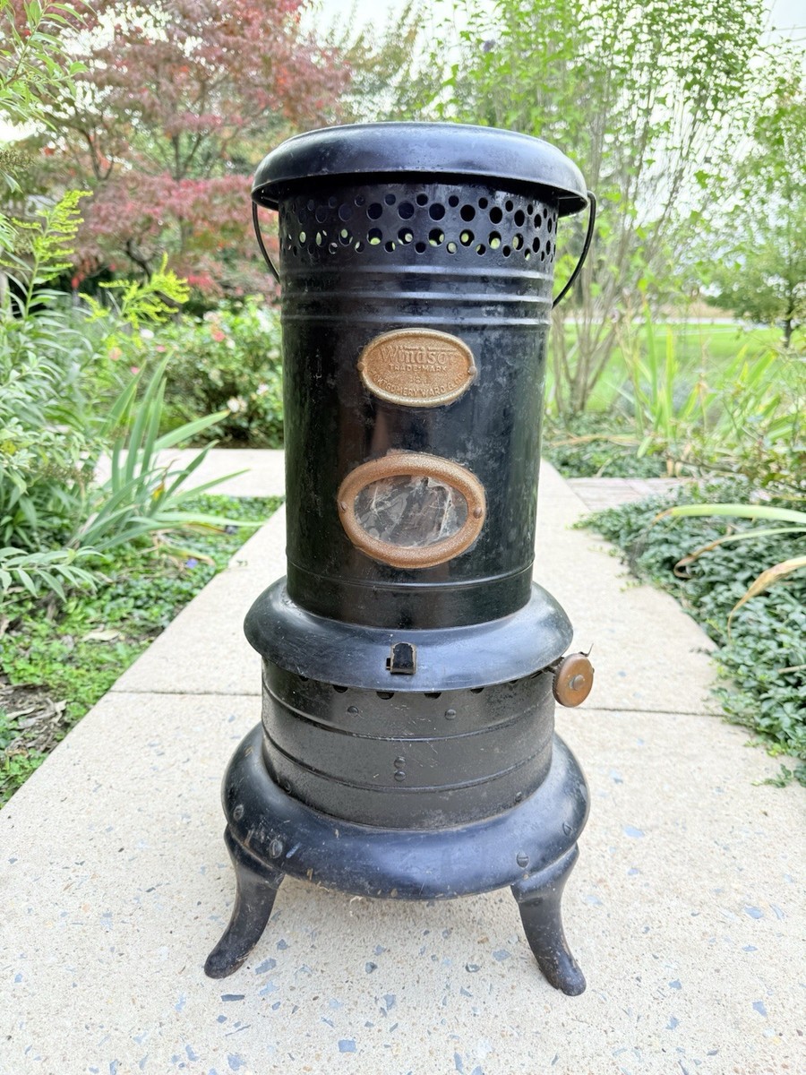 Vintage Montgomery Ward Windsor Kerosene Portable Parlor Heater Vintage Montgomery Ward Windsor Kerosene Portable Parlor Heater