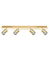 Elegante Deckenleuchte Aus Metall In Gold 4-Flammig Zylinderform Tigris