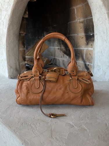 2005 CHLOE Paddington Bag Gold Lock & Key / Brown Tan / Phoebe Philo Era