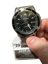 NEW Armitron Men's Watch 20/5425BKTTWM Stainless Steel Two-Tone Calendar 165ft