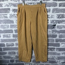 St John Collection Marie Gray Knit Pants Sz 6 Cropped Wool Blend Tan USA