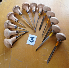 Nice set of Gravers (Jeweller's/Engravers) X 13 wooden handles (Ref 3) NEW