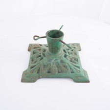 Christmas Tree Stand Small, Green, Cast Iron, Circa 1930/1940 Approx 23cm x 23cm 11cm H