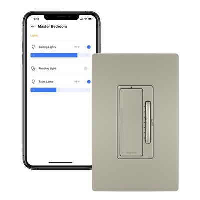 Legrand Radiant WNRL50NI Smart Tru-Universal Dimmer with Netatmo, Nickel