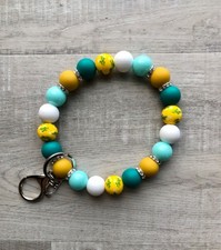 wristlet keychain-silicone bead-non elastic-f...