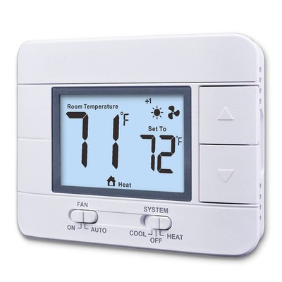 Aowel Non Programmable Thermostat for Home 2 Heat 2 Cool Multistage White 