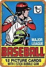 Baseball Picture Cards Vintage Advertising Tin Metal Signs Home Décor 8x12