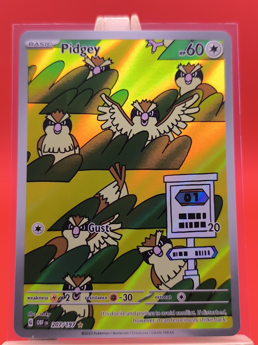 pidgey full art pokemon card Pidgey & Pidgeotto (34) [1999 Pokemon Action Flipz Premier Edition] main image 0