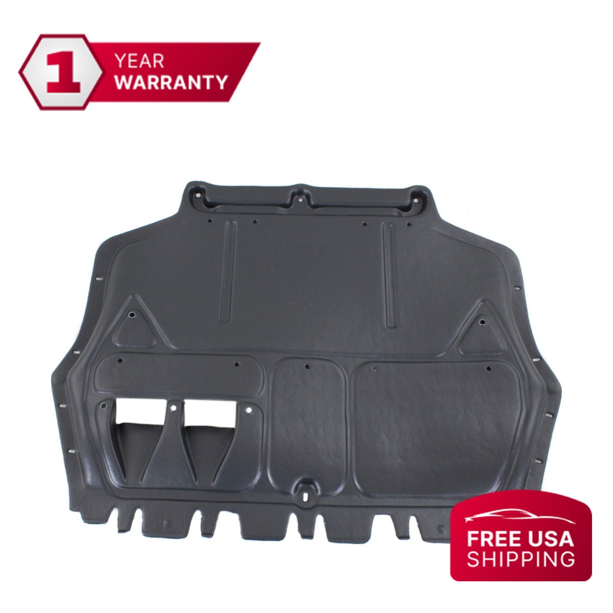 Splash Panel Shield For 2015-2020 Ford F-150 (Gas Engine) - Under Diaper Protection, Black, OE ML3Z-7222-D