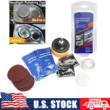 New Pro Car Headlight Lens Restoration Kit Headlight Cleaner Polishing Tool USA