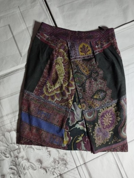 Women Etro Skirt Multicolor Wool 36