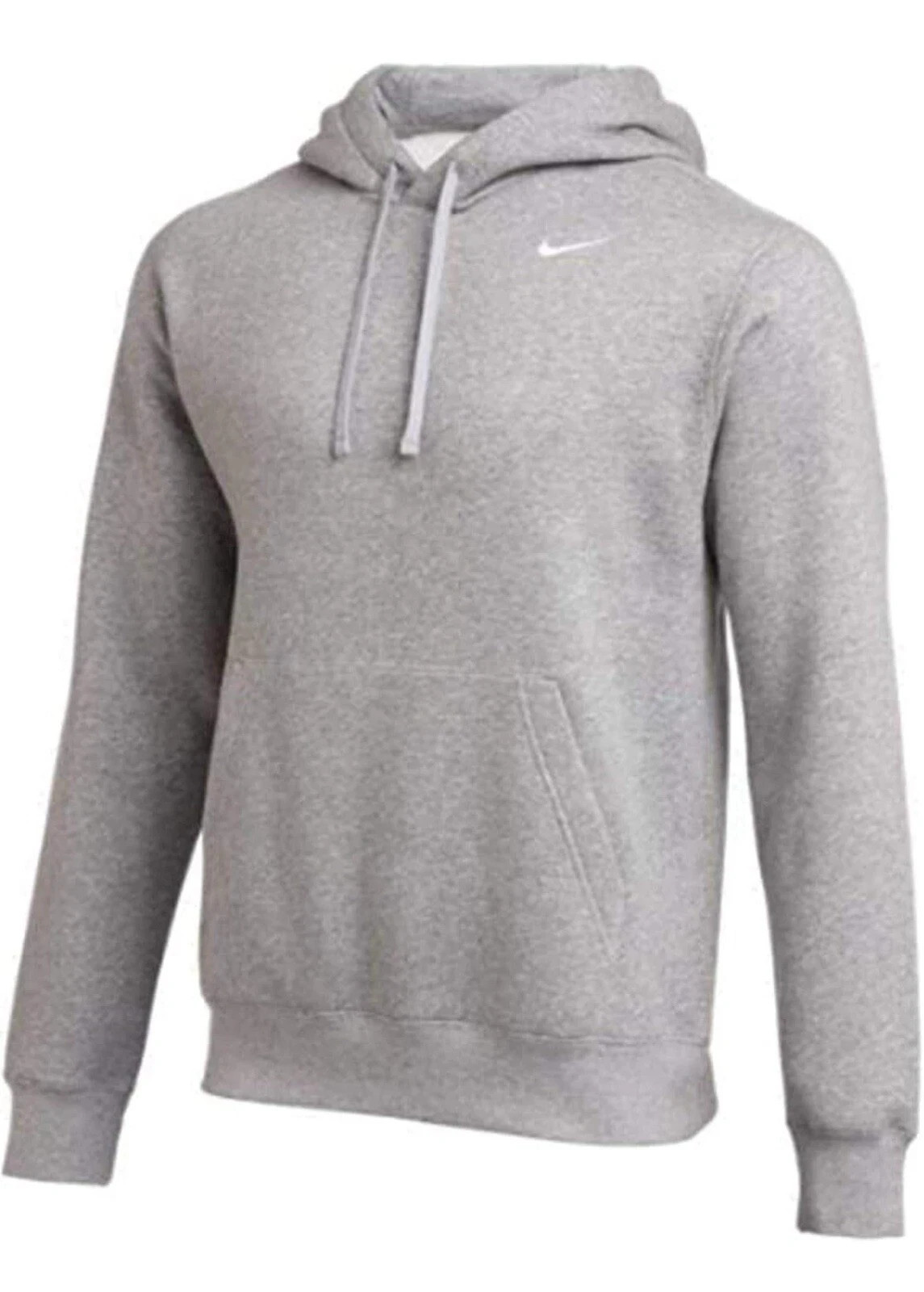 Nike Men's Kangaroo Pocket Fleece Pullover Hoodie, Gray, Size S