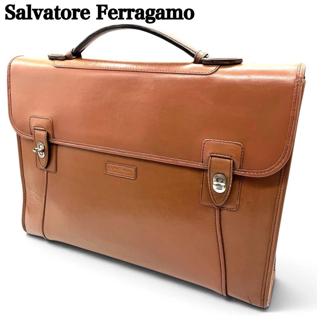 Salvatore Ferragamo Leather Brown Bags for Men for sale | eBay