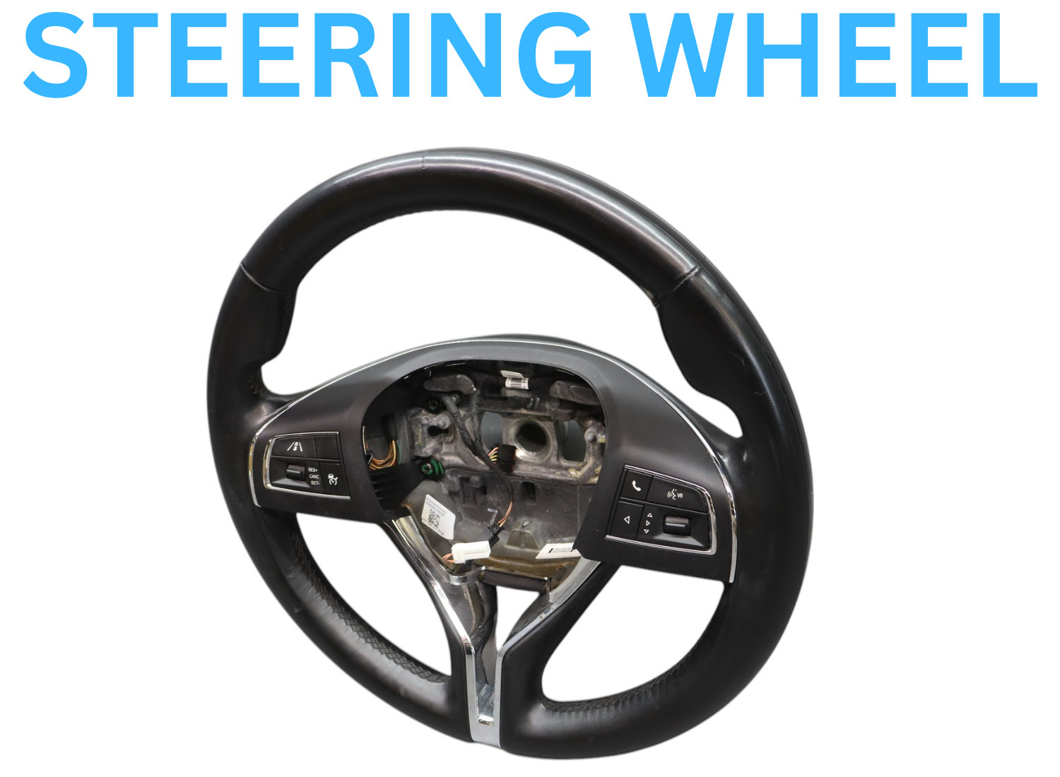14-16 Maserati Ghibli Quattroporte M157 Steering Wheel Leather Black Oem