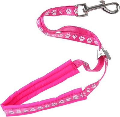 Audie Metal Slide Strap - Paw Motif - Padding Around the Neck for Comfort with