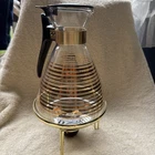 Vintage PYREX Glass Coffee Pot Carafe w/ lid Candle Warmer Stand ,Candle Vessel