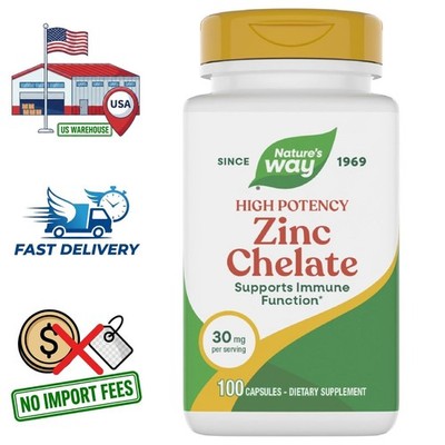 Quelato de Bisglicinato de Zinc 30 mg - 100 Cápsulas - Suministro para 100 Días