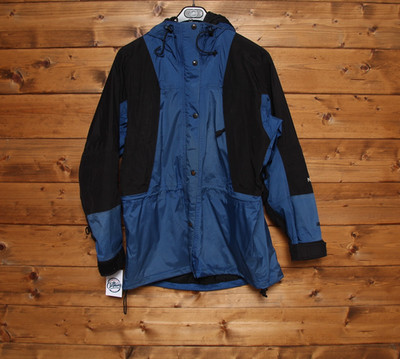The North Face Vintage Windjacke Nylon Blaugrau Schwarz, Größe M, Damen, Usato