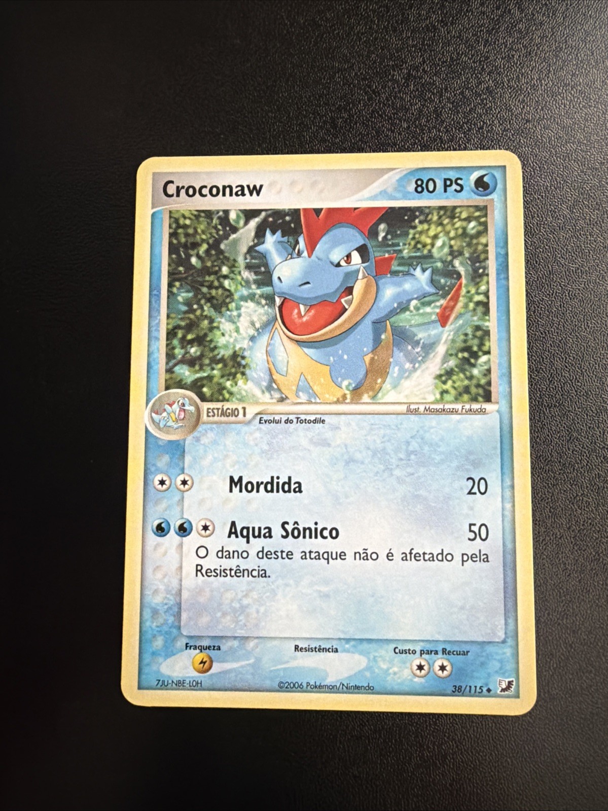 Pokémon Croconaw 38/115 EX Unseen Forces PORTUGUESE VARIANT TCG - Mint Card