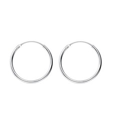 Thin Endless Hoop Earrings 14mm 16mm 18mm 20mm 20mm