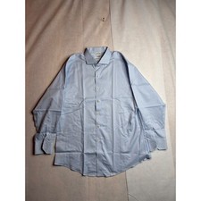 Brooks Brothers Mens 17-34 Non-Iron Supima Cotton Striped Dress Shirt Light Blue