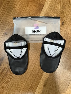 NWT Stelle Genuine Leather Ballet Shoes, Black, Size 13 ML Kids