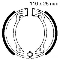 Bremsbacken Hinten EBC Y504G FüR Yamaha FS1 50 Bj. 1977-1978