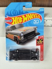 2018 Hot Wheels 300 HW Flames 2/10 '55 CHEVY Primer Gray