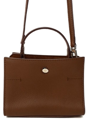 Loro Piana 2way Handbag Leather Dark Brown Shoulder Bag