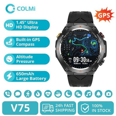 2024 Colmi V75 Gps Smart Watch 1.45'' Ultra Hd Display Built-in Gps & Compass Mak