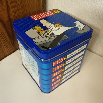 1998 Dilbert ''Disk 100'' Computer Cookie Tin Canister