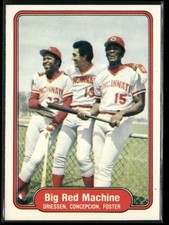 1982 Fleer #630 Big Red Machine (Dan Driessen / Dave Concepcion / George Foster)