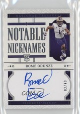 2024 National Treasures Collegiate Notable Nicknames 2/49 Rome Odunze Auto 3s8