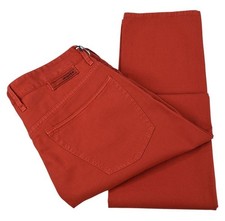 INCOTEX Mens Dark Orange SKY SLIM 5 Pocket Cotton Stretch Pants 32 NWT
