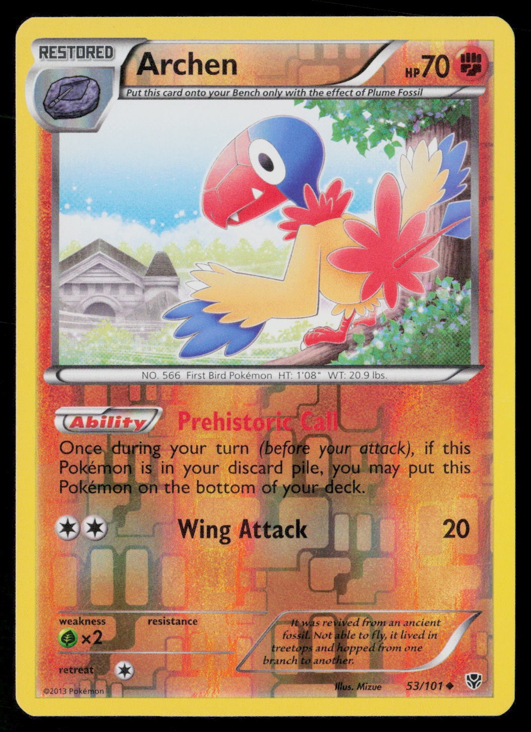 Archen 53/101 Plasma Blast Uncommon, Reverse Holo LP