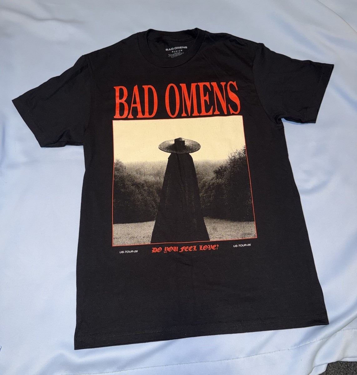 Official Bad Omens Do You Feel Love? US Tour 2026 T-shirt Size