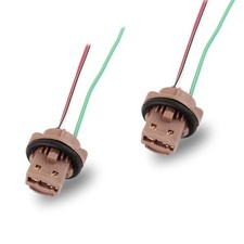 2 PCS T20 7443 Wiring Harness Sockets, ABS LED Brake Ligh Socket with Pigtail,